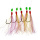 Fladen Paternoster Makrelenvorfach Feder Rig 5 Haken Gr.3/0 gelb-pink