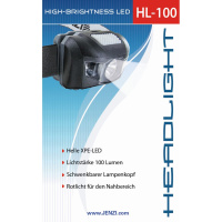 Jenzi Kopflampe LED HL 100 mit Rotlicht