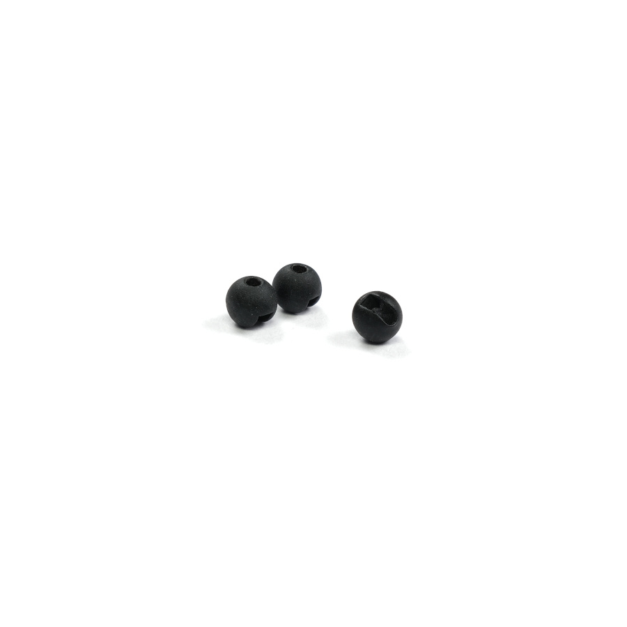 Textreme Tungstenköpfe Slotted Beads Matte Black