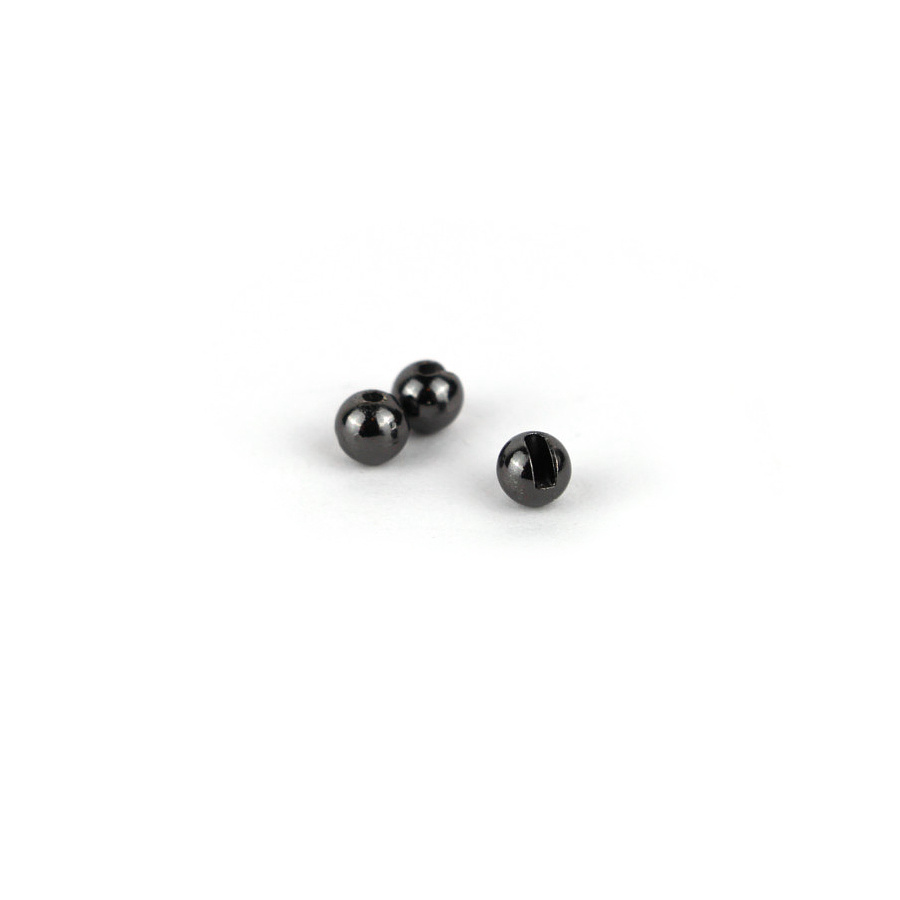 Textreme Tungstenköpfe Slotted Beads Black 2,8mm