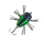 Sakura Topwater Notobug 2,2cm 1,4g  grün/rainbow metallic