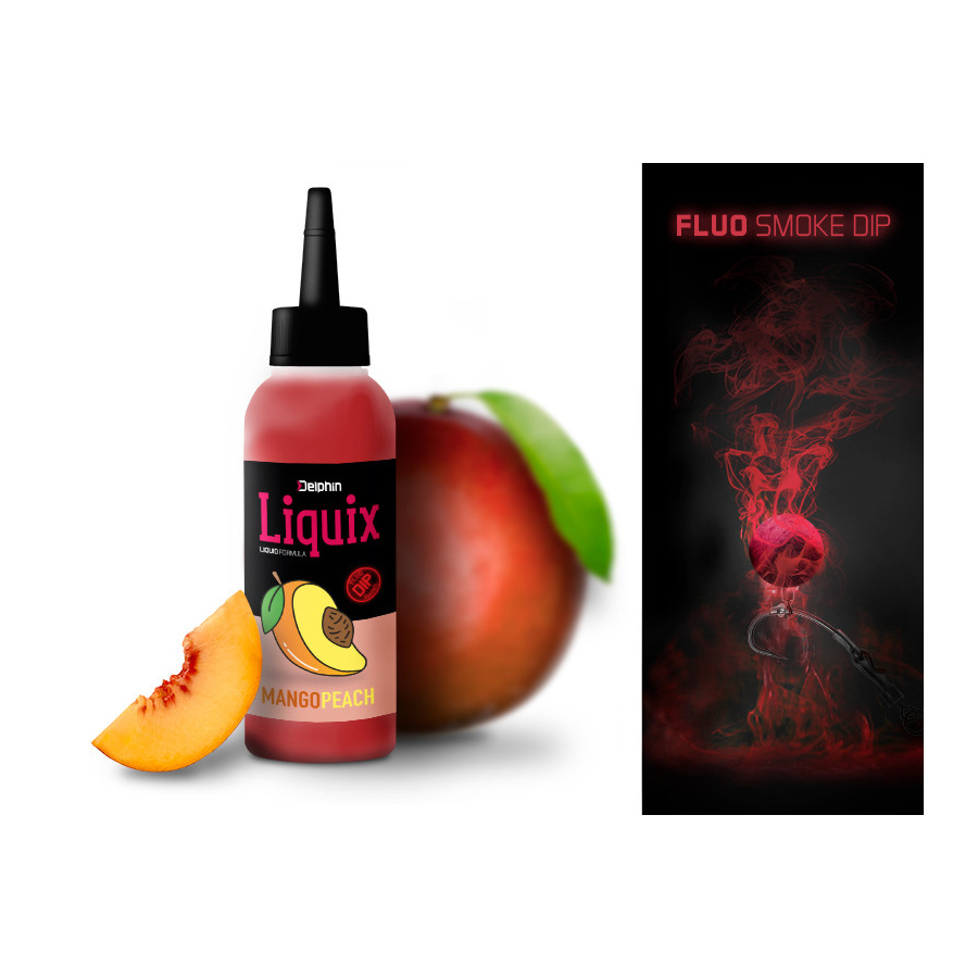 Delphin Dip Fluo D Snax LiquiX 100ml Mango-Pfirsich