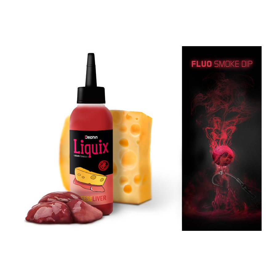 Delphin Dip Fluo D Snax LiquiX 100ml Käse-Leber
