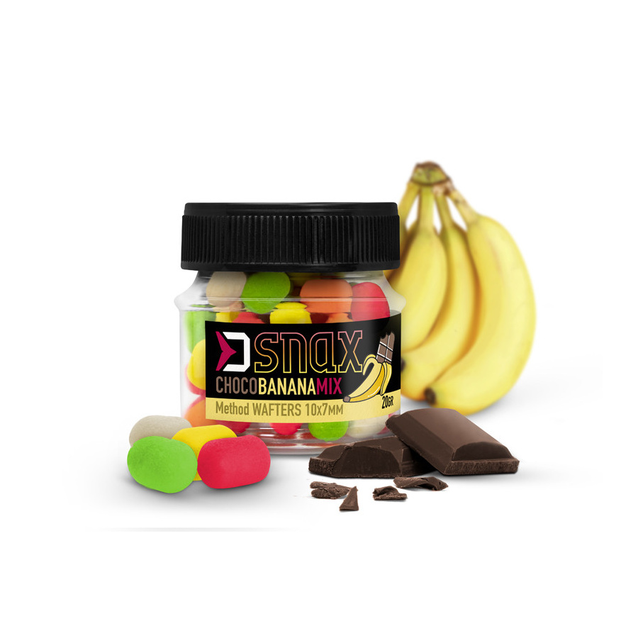 Delphin Wafters D Snax Waft 10x7mm 20g verschiedene Farben Schokolade-Banane