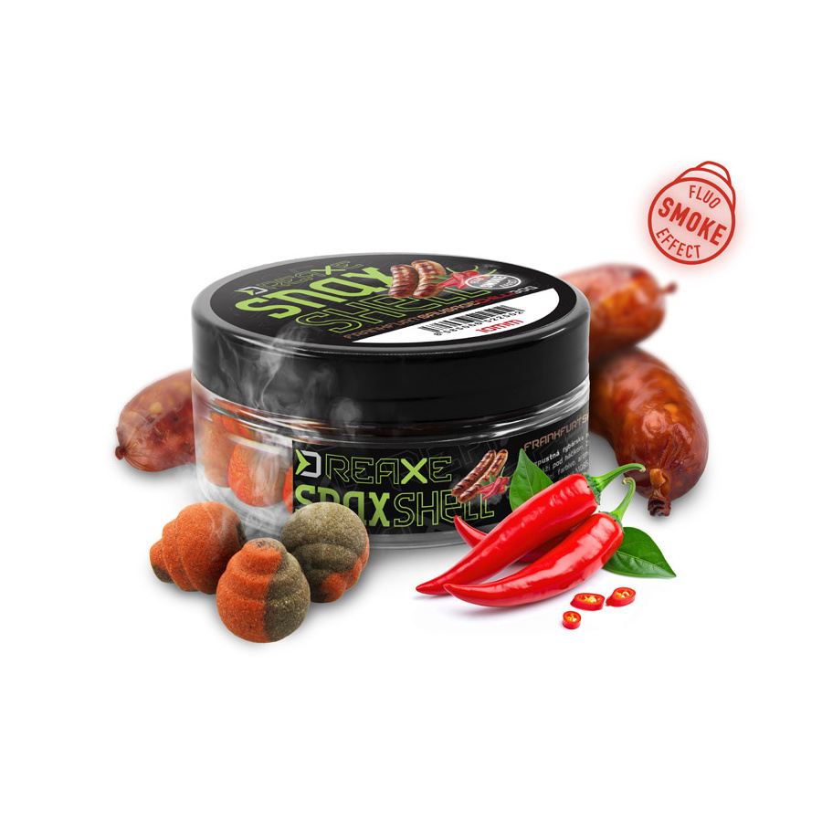 Delphin Shell D Snax 10mm 30g löslich Frankfurter Wurst - Chili