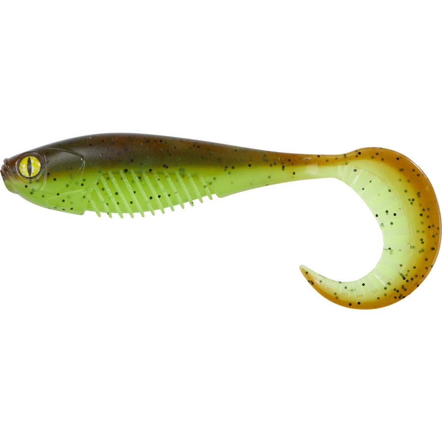 Balzer Gummifisch Shirasu Street Punk & Twist 7,5cm Green Pumpkin