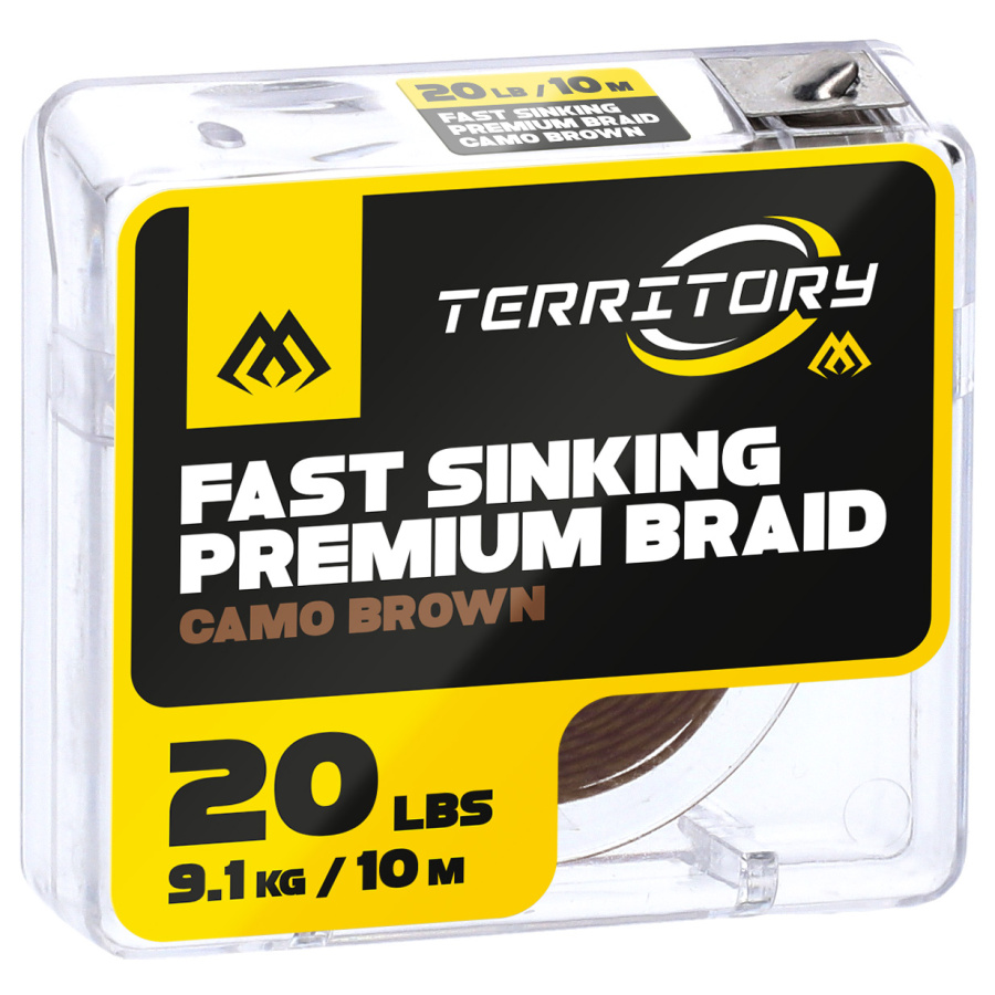 Mikado Vorfachschnur Fast Sinking Braid Camo Braun 10m 20lbs