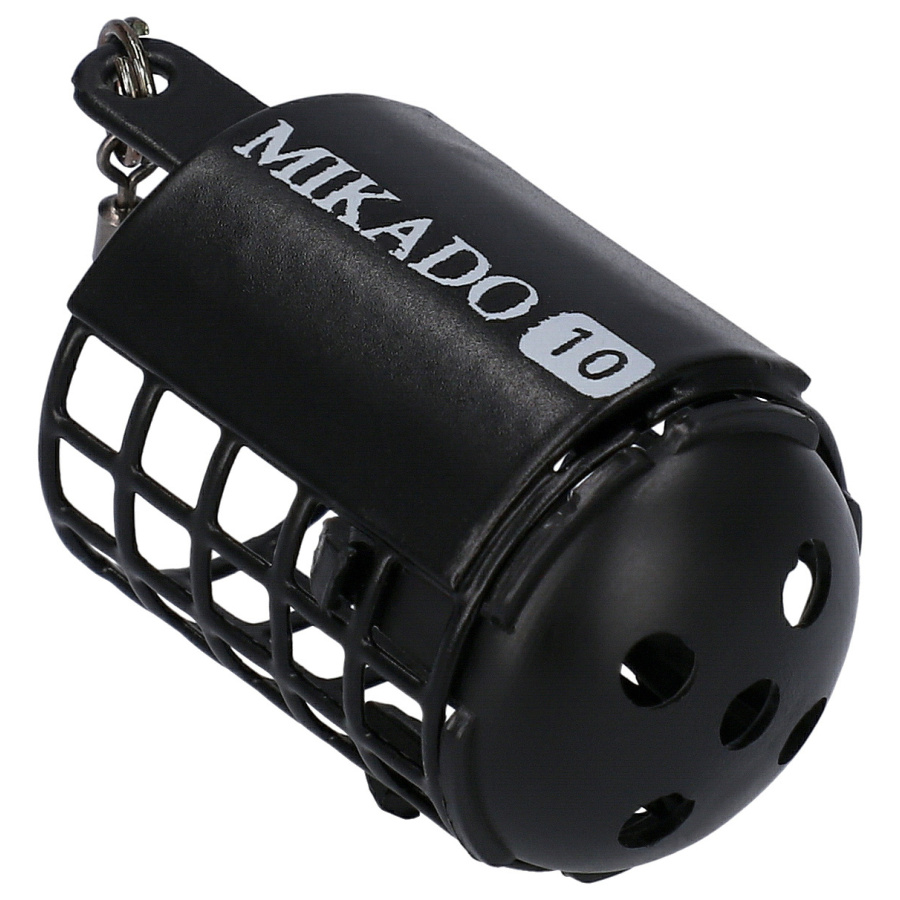 Mikado Futterkorb Feeder Rund Mini mit Boden Bleifrei schwarz