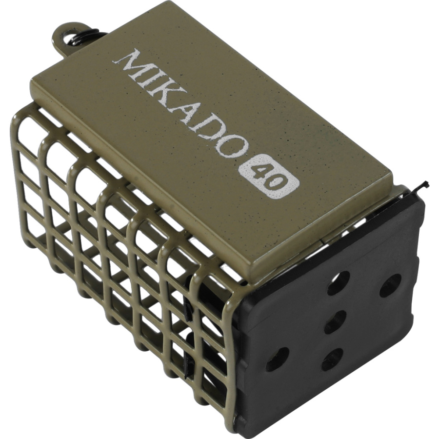 Mikado Futterkorb Feeder Quadrat mit Boden Bleifrei schwarz