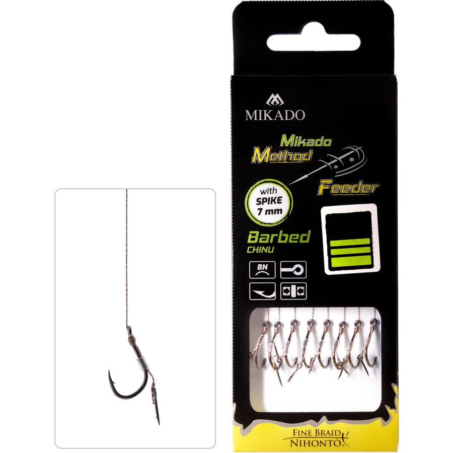 Mikado Vorfachhaken Method Feeder Rig mit Nadel geflochten