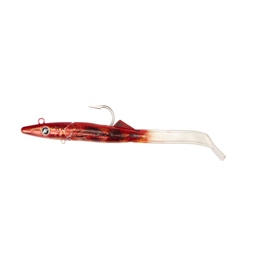 Ragot Gummiköder Raglou Hybrid Monster 14cm 45g Abalone Red