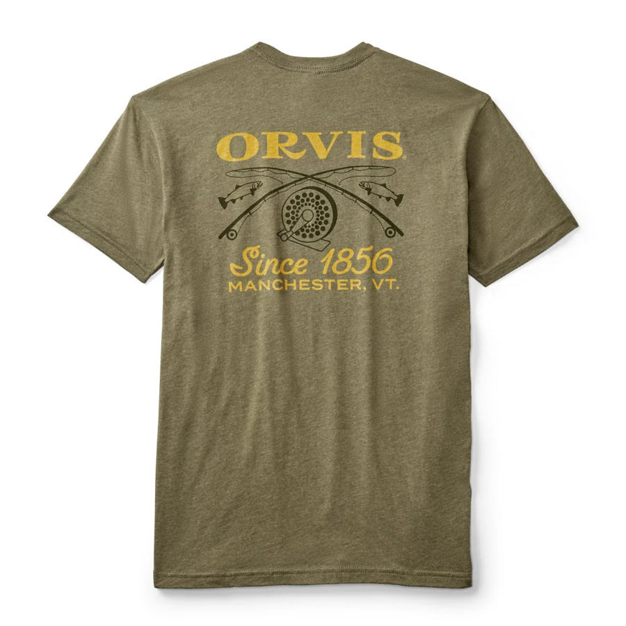 Orvis T-Shirt Crossed Rods Olive Oil / Rosemary