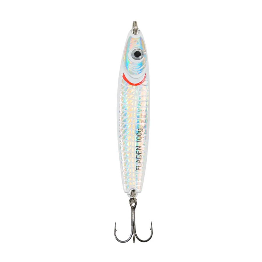 Fladen Pilker Holo Twist Pirk bleifrei 60g -  100g - 200g white-silver