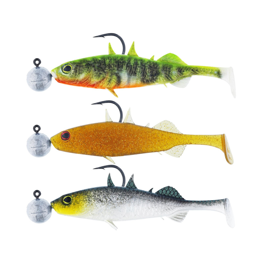 Westin Gummifisch STANLEY THE STICKLEBACK SHADTAIL R N R 5,5cm 5g 3 Stück Dark Water Mix