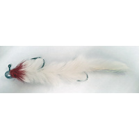 Check4Fishing Huchen Jig Streamer 18cm 15g weiss-red/head