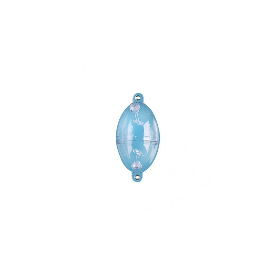 Jenzi Wasserkugel Buldo transparent oval 2 Metallösen 44/28mm