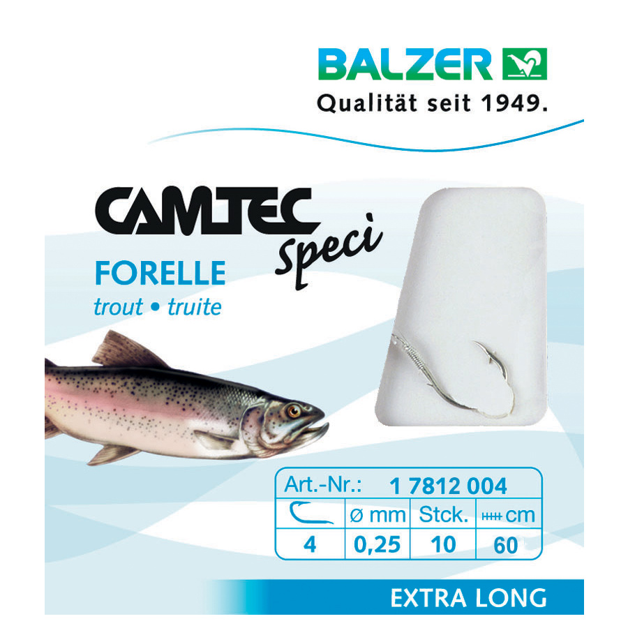 Balzer Vorfachhaken Camtec Speci Forelle Sbiro 0,60m Gr.6