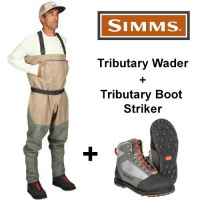 Simms Tributary Watset - Hose + Schuh Striker ML US 9 - Euro 42