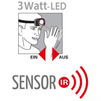 Jenzi Kopflampe LED mit Sensor