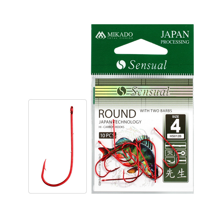 Mikado Haken lose Sensual Round Spezial Wurm red Gr.2