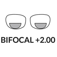 Fladen Polarisationsbrille Blue Mirror mit Sehhilfe +2,00 bifocale Gl&auml;ser blau